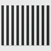 Zwarte verticale strepen cadeaupapier (Vlak)