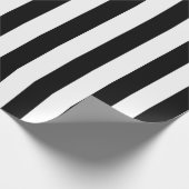 Zwarte verticale strepen cadeaupapier (Hoek)