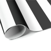 Zwarte verticale strepen cadeaupapier (Rol Hoek)