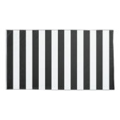 Zwarte verticale strepen kussensloop (Achterkant)