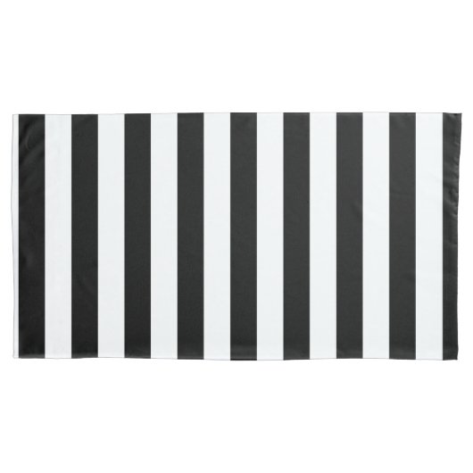 Zwarte verticale strepen kussensloop (Voorkant)