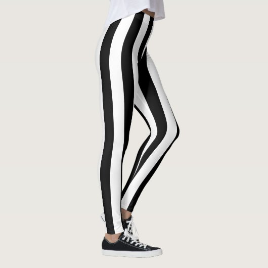 Zwarte verticale strepen leggings (Rechts)