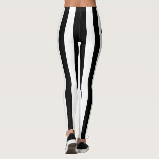 Zwarte verticale strepen leggings (Achterkant)