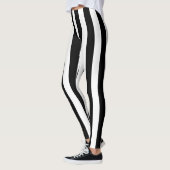 Zwarte verticale strepen leggings (Links)