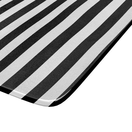 Zwarte verticale strepen snijplank (Hoek)