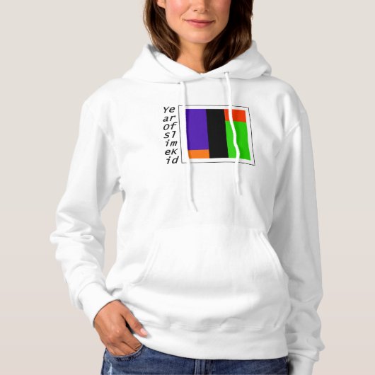 ZWARTE VERTICALE TITEL MET DE GOEDE KLEUREN HOODIE (Voorkant)