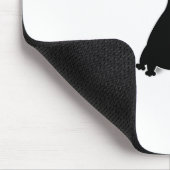 Zwarte vetkat met groene ogen muismat (Hoek)