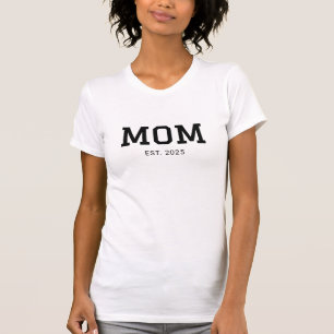 Zwarte Vette Hoofdletters Gevestigde Moeder T-shirt