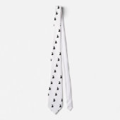 Zwarte Vette Kat Met Groene Ogen Stropdas (Voorkant)