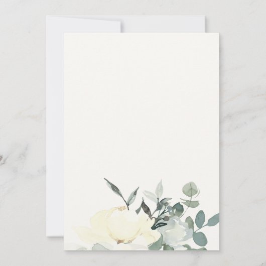 ZWARTE VIERENDE WITTE AQUA FLORAL FIRST HOLY COMMU KAART (Achterkant)