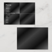 Zwarte vierkant tegelprofiel visitekaartje (Voorkant / Achterkant)