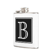 Zwarte vierkante monogram heupfles (Links)