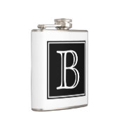 Zwarte vierkante monogram heupfles (Rechts)