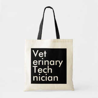 Zwarte Vierkante Veterinaire Technicus Tote Bag