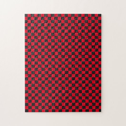 Zwarte Vierkanten Rode Lieveheersbeestje Kleuren K Legpuzzel (Verticaal)