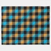 Zwarte vierkantjes fleece deken (Voorkant (Horizontaal))