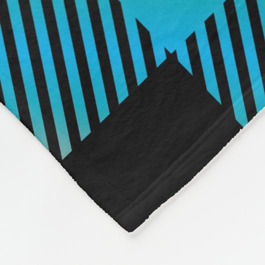 Zwarte vierkantjes fleece deken (Hoek)