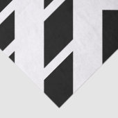 Zwarte vierzijdige strepen, monogram weefselpapier tissuepapier (Detail)