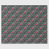 Zwarte Vintage Cottagecore Cadeaupapier (Vlak)