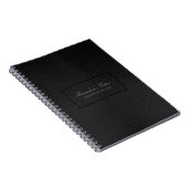 Zwarte vintage nepleer textuur notitieboek (Rechterzijde)