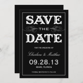 ZWARTE VINTAGE | OPSPARING DATUM AANKONDIGING (Voorkant / Achterkant)