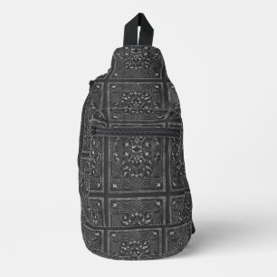 Zwarte Vintage Schoudertas Sling Bag