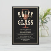 Zwarte Vintage zet uw glazen feestdagen op Kaart (Staand voorkant)