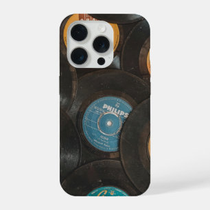 Zwarte Vinyl Klassieke Platen iPhone 15 Pro Case