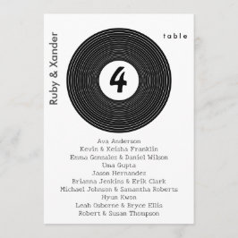 Zwarte Vinyl Record Hanging Tafel Zitting Kaart