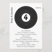 Zwarte Vinyl Record Hanging Tafel Zitting Kaart (Voorkant)