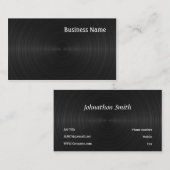 Zwarte vinyl visitekaartje (Voorkant / Achterkant)