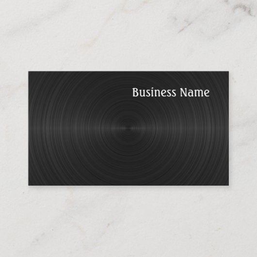 Zwarte vinyl visitekaartje (Voorkant)