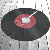 Zwarte vinylplaat Aangepaste kerstboomrok Kerstboom Rok