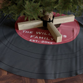 Zwarte vinylplaat Aangepaste kerstboomrok Kerstboom Rok