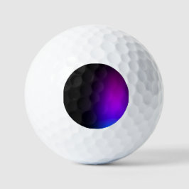 Zwarte violette gradiënt gloed golfballen