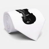 ZWARTE VIOLIN STROPDAS-VERANDERBARE ACHTERGRONDKLE STROPDAS (Opgerold)