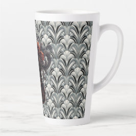 Zwarte viool in Art Deco GMajor Ceramic Latte Mok