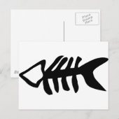 zwarte vis briefkaart (Voorkant / Achterkant)