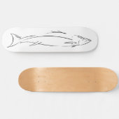 Zwarte vis persoonlijk skateboard (Horizontaal)