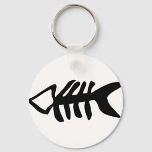 zwarte vis sleutelhanger