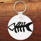 zwarte vis sleutelhanger (Voorkant)