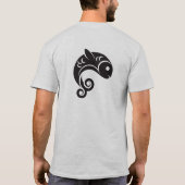 zwarte vis witte vis t-shirt (Achterkant)