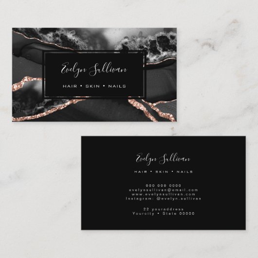 zwarte visitekaartje (Voorkant / Achterkant)