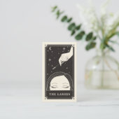 Zwarte Visitekaartje van het Keltische Oog Tarot L (Staand voorkant)