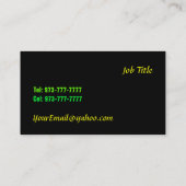 Zwarte Visitekaartjes (Achterkant)