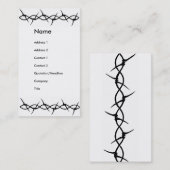 Zwarte visitekaartjes met prikkeldraad (Voorkant / Achterkant)
