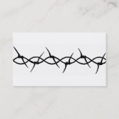 Zwarte visitekaartjes met prikkeldraad (Achterkant)