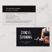 Zwarte Visitekaartjes voor Personal Trainers (Voorkant / Achterkant)