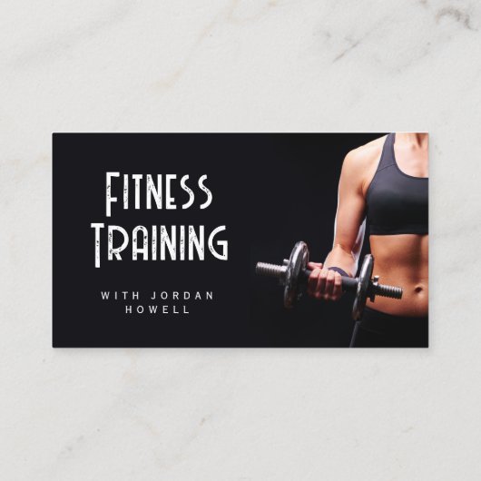 Zwarte Visitekaartjes voor Personal Trainers (Achterkant)
