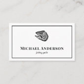 Zwarte Vissende gids voor professionele vissers Visitekaartje (Voorkant)